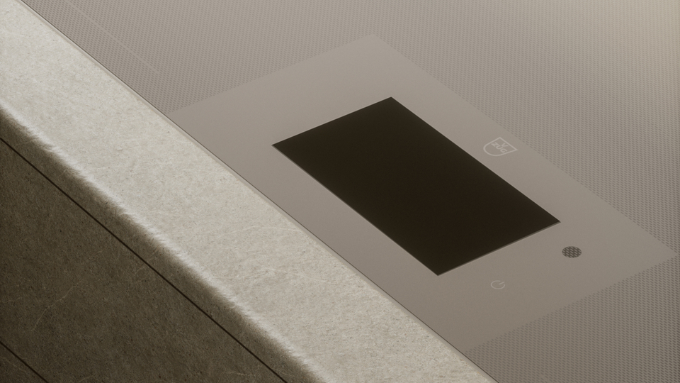 Modern cooktop with minimalist design in stone surface
