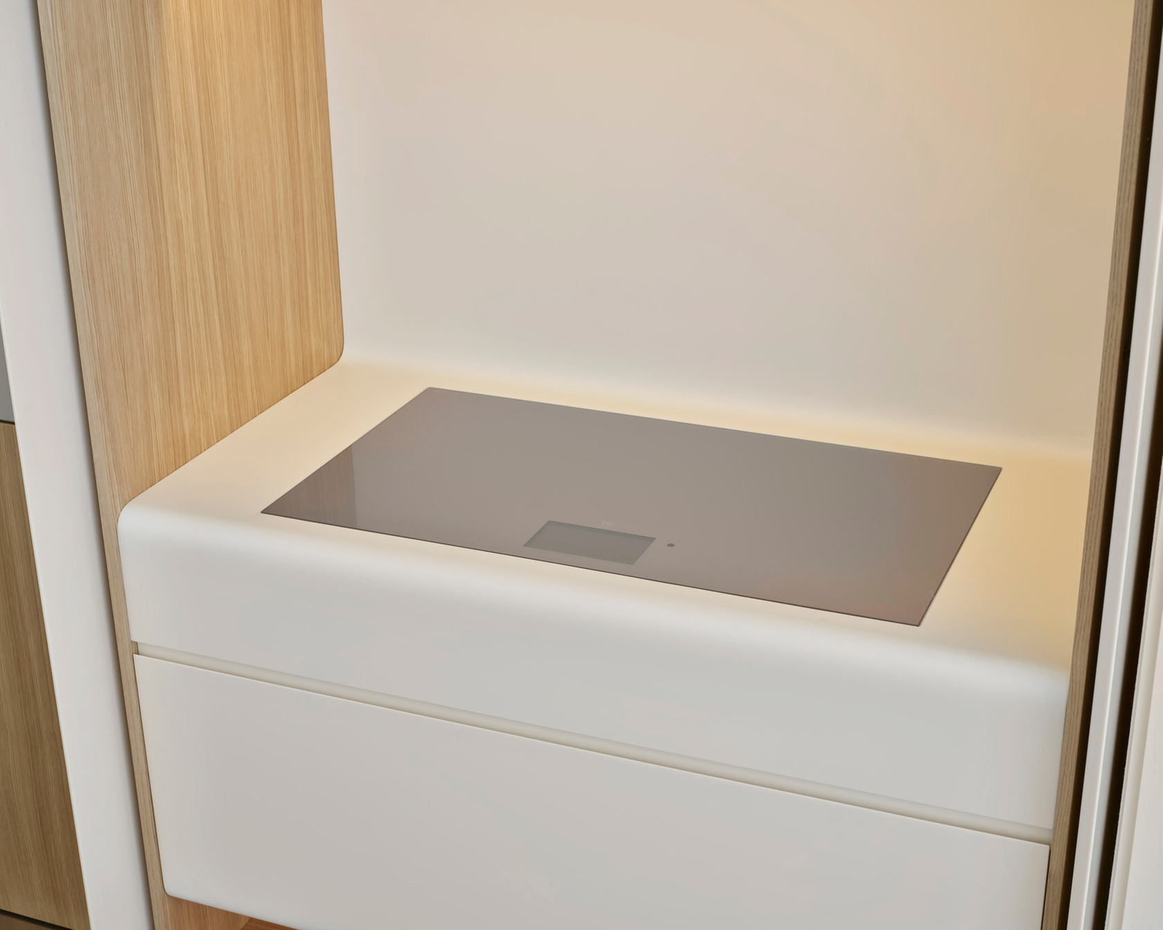 Modern minimalist cooktop in a stylish kitchen